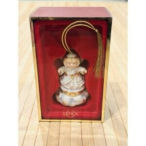 LENOX ANGEL Holiday Gift Box Trinket Ornament SKU#6339543 New In Box
